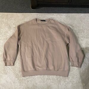 H&M Womens Beige Oversized Sweatshirt